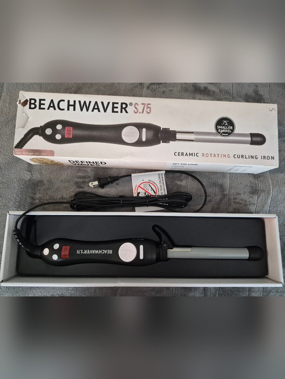 New Beachwaver S.75 Ceramic Rotsting Curling Iron